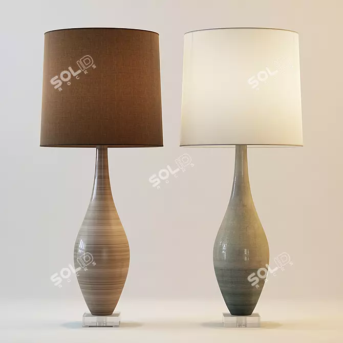 Elegant Hunter Lamps for Home 3D model image 1