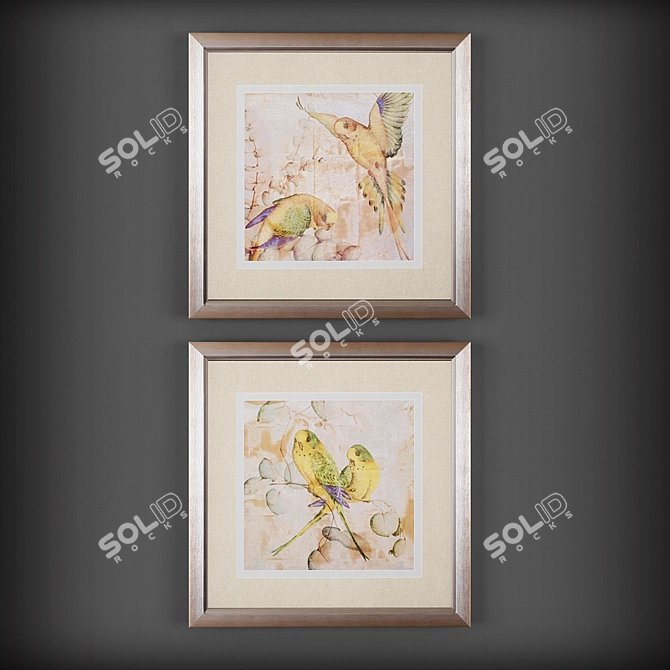 Birds: A Collection of Paintings 3D model image 1