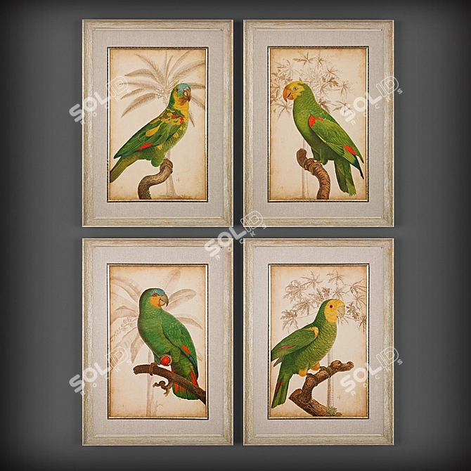 Birds: A Collection of Paintings 3D model image 2