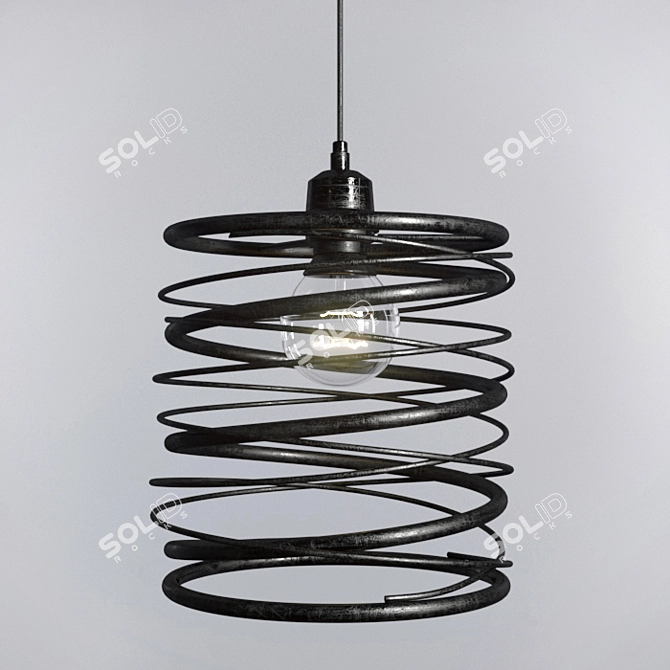 Modern Loft Chandelier 3D model image 1