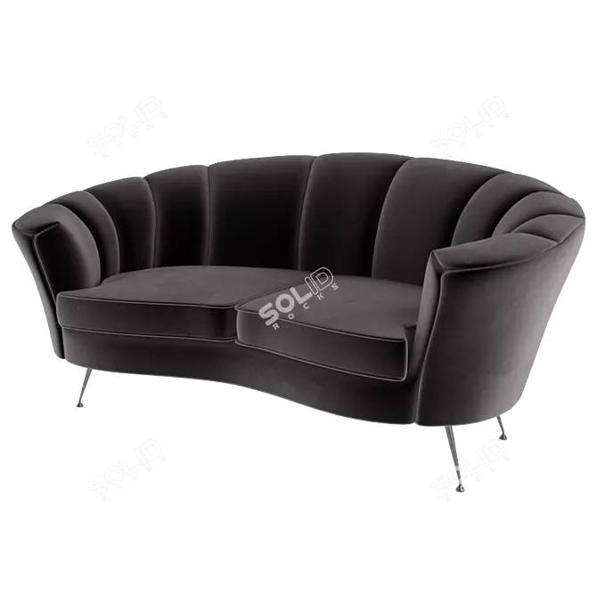 Elegant Treviso Divan 3D model image 2