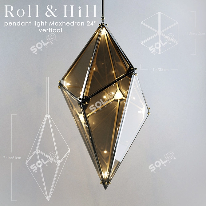 Luxury Maxhedron Pendant Light 3D model image 1