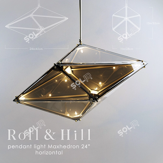 Luxury Maxhedron Pendant Light 3D model image 2