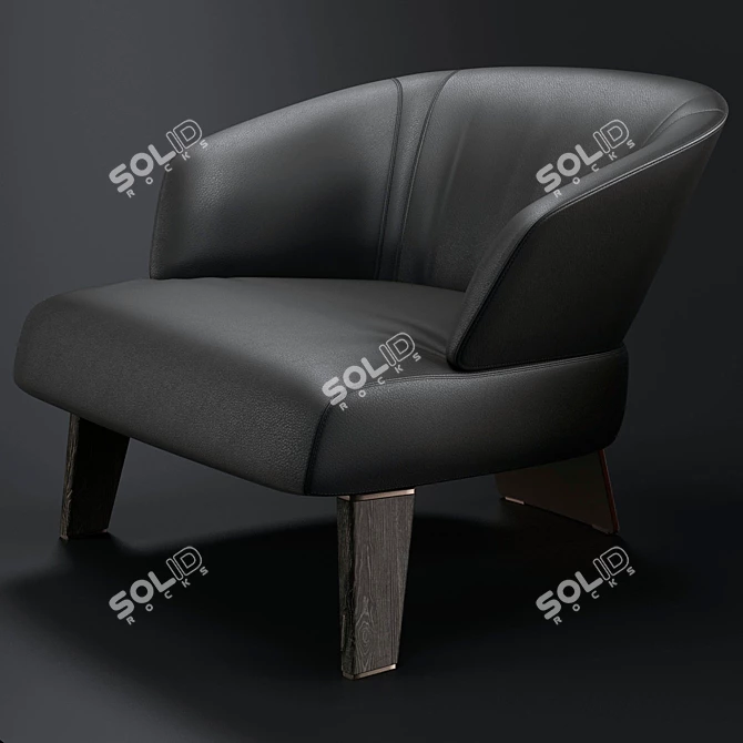 Luxurious Minotti Creed Large Armchair 3D model image 1