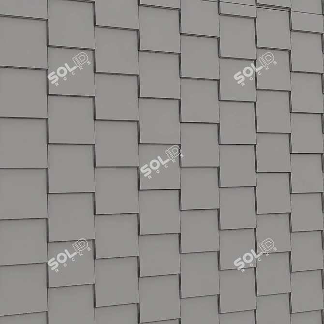  Mosaic Stone Grey: High-Res Texture, UV-Mapped, V-Ray Render 3D model image 3