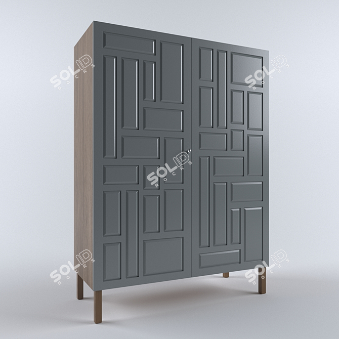 Contemporary Marlow Armoire by PINCH 3D model image 1