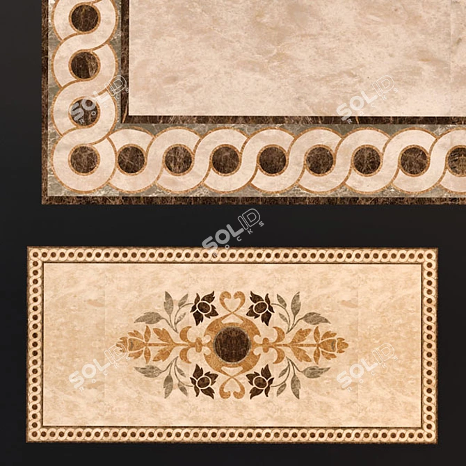 Elegant Marble Flooring 3D model image 1