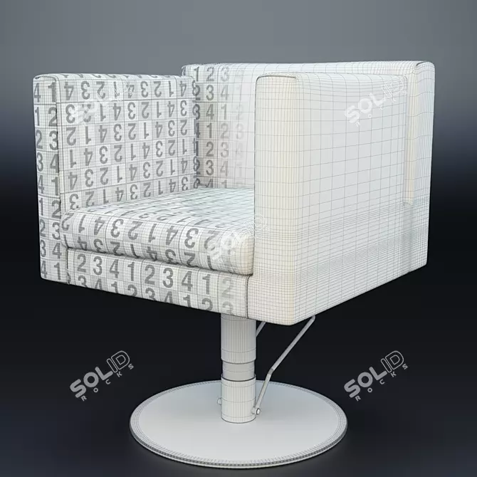 Welonda Glo: Professional Hairdressing Chair 3D model image 2