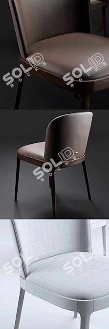 Gordon Deep Wood Magda Chair - Elegant Design for Modern Living 3D model image 2