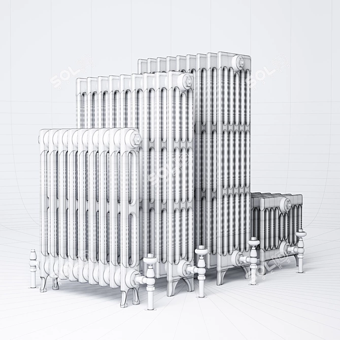 Carron Victorian Radiator 3D model image 3