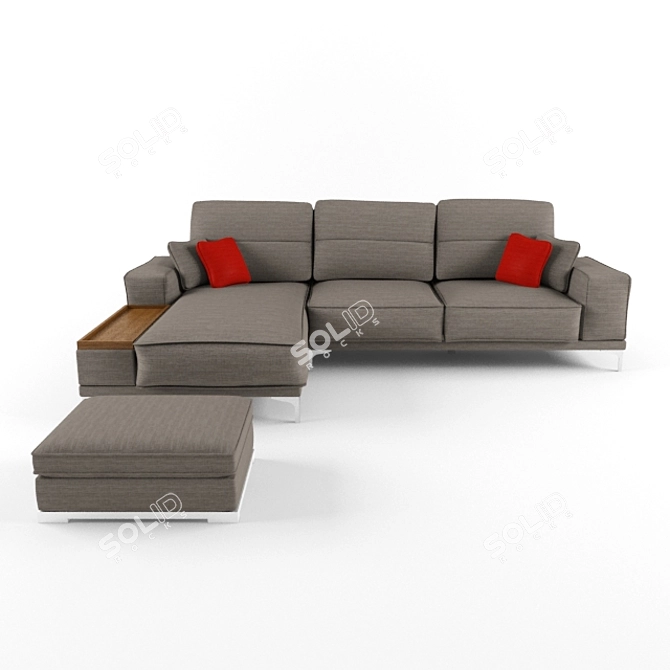 Turkish Corner Sofa: Stylish Comfort 3D model image 1