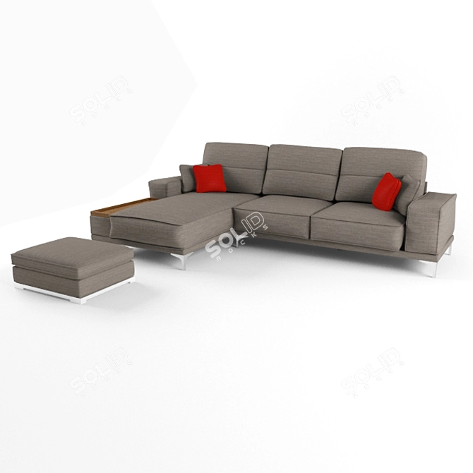 Turkish Corner Sofa: Stylish Comfort 3D model image 2