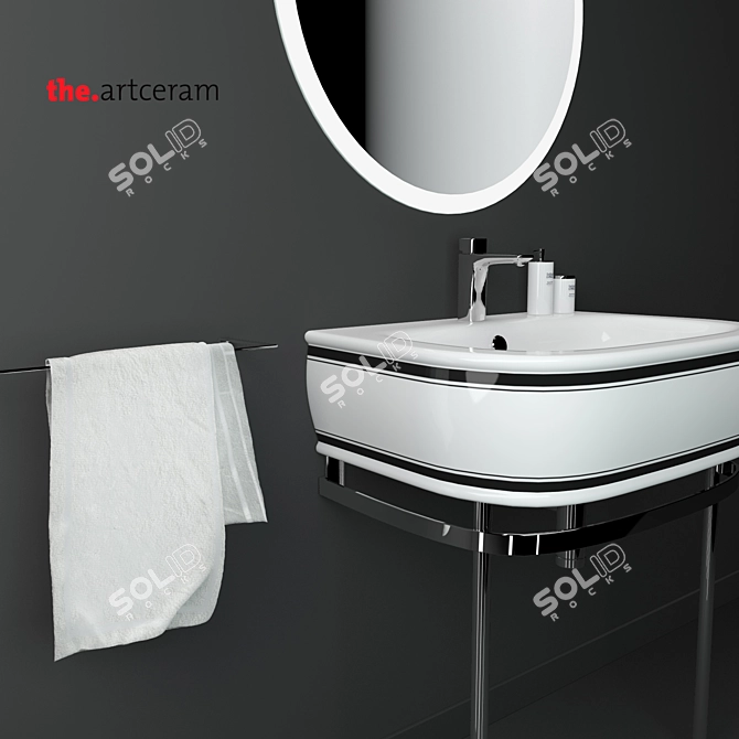 Artceram Azuley Washbasin - Variety of Stylish Colors 3D model image 2