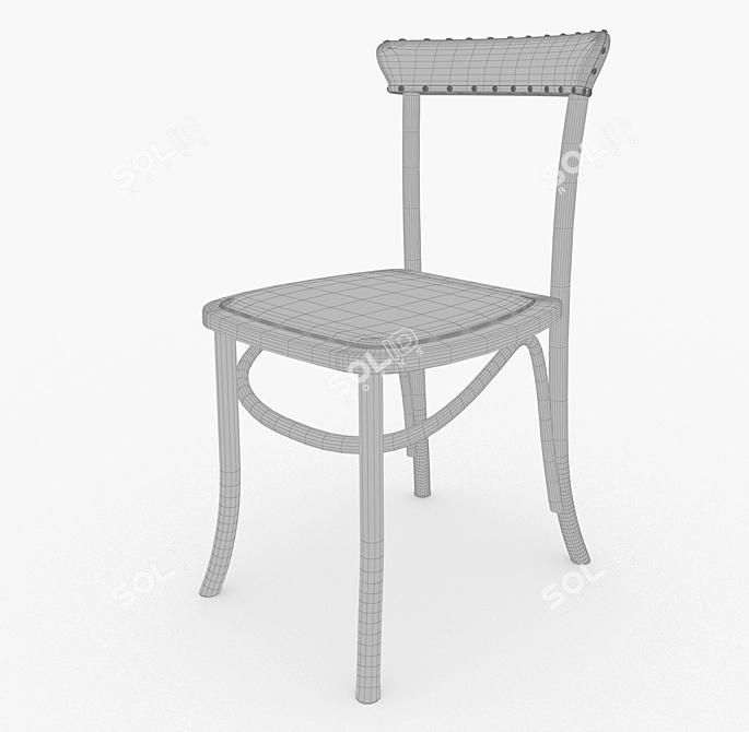 Sophisticated Potterybarn Lucas Chair 3D model image 2