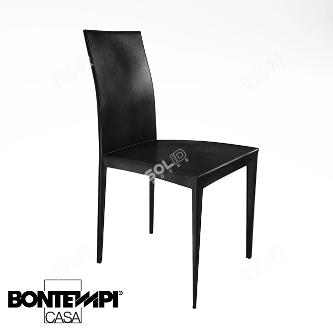 elegant leather chair by Malik 3D model image 2
