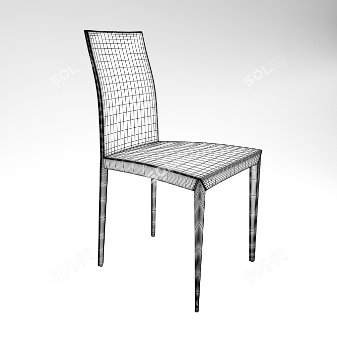 elegant leather chair by Malik 3D model image 3