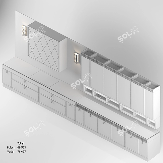 Castagna Cucine Deco: Elegant Art-Deco Kitchen 3D model image 2