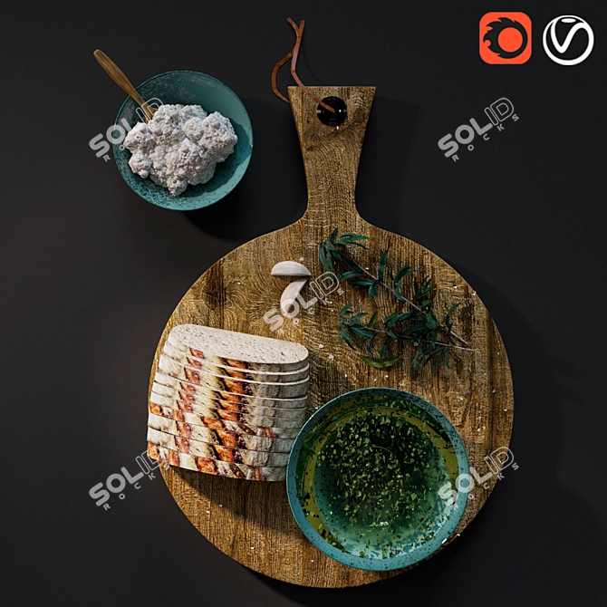 Delicious Lunch Options 3D model image 1