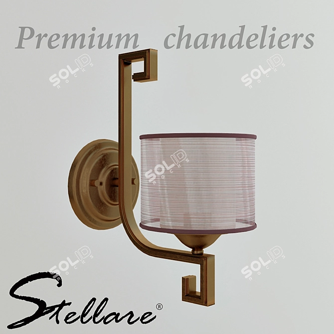 Stellare Brass Wall Sconce 3D model image 1