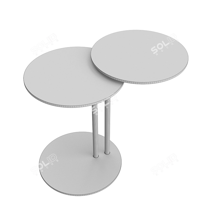 Modern Glass Coffee Table - Moon Table 3D model image 3