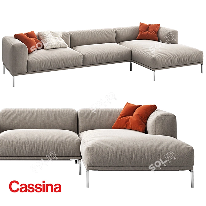 Elegant Cassina Moov Sofa 3D model image 1