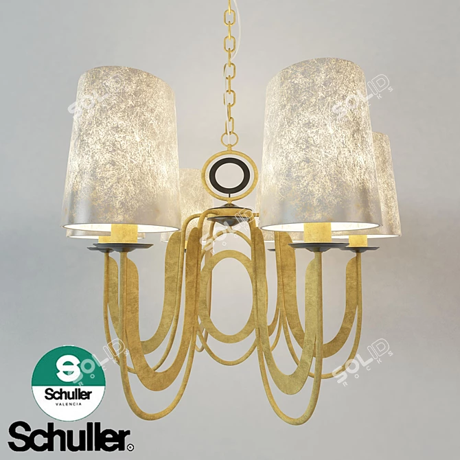 Schuller Eden Chandelier: Elegant Lighting for Your Space 3D model image 1