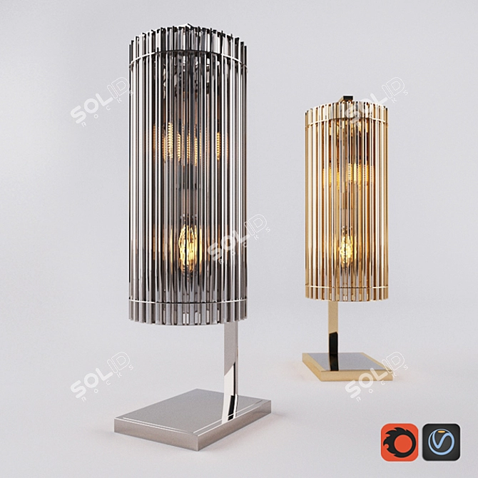 Elegant Pimlico Table Lamp 3D model image 1