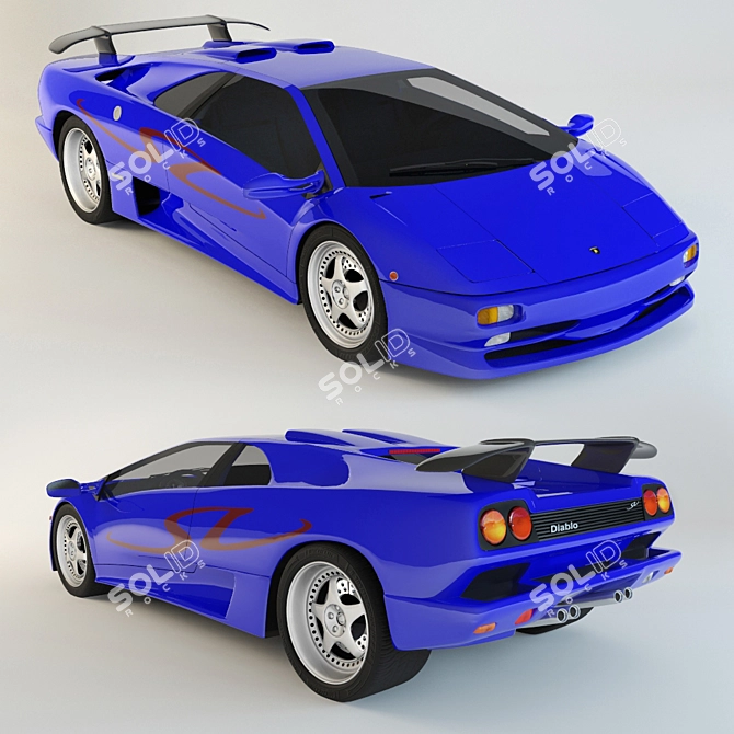 Lamborghini SV: Exquisite Model 3D model image 3