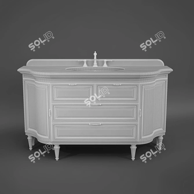 Bathroom Storage Cabinet 3D model image 3