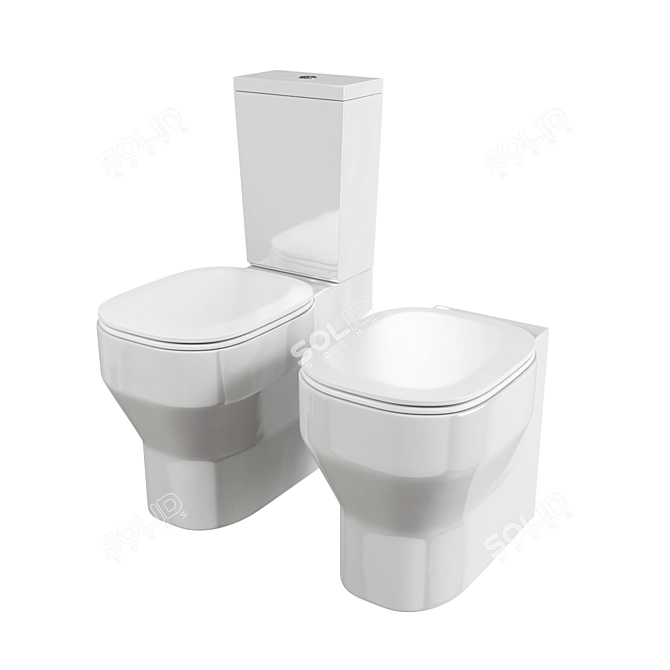 Azzura Glaze WC Collection 3D model image 1