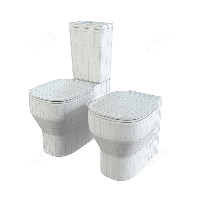 Azzura Glaze WC Collection 3D model image 2