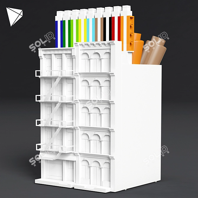 MoMa Exclusive Bitplay Archi SoHo LEGO Penholder 3D model image 1