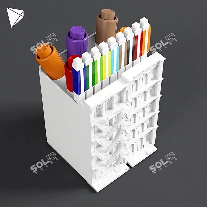MoMa Exclusive Bitplay Archi SoHo LEGO Penholder 3D model image 2