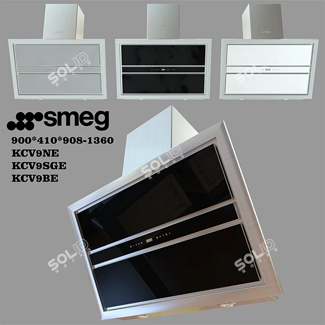 SMEG Wall Hood - Elegant and Powerful 3D model image 1