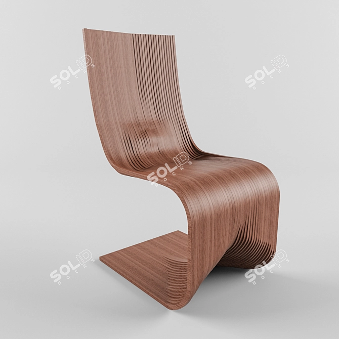 Piegatto Dining s Chair: Stylish Armchair for Modern Living 3D model image 1