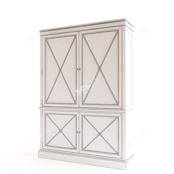 Elegant Sutton House China Cabinet 3D model image 3