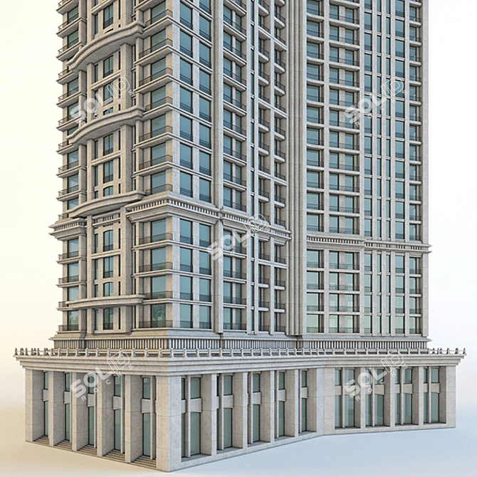 Grandeur Heights: Neoclassical Elegance 3D model image 2