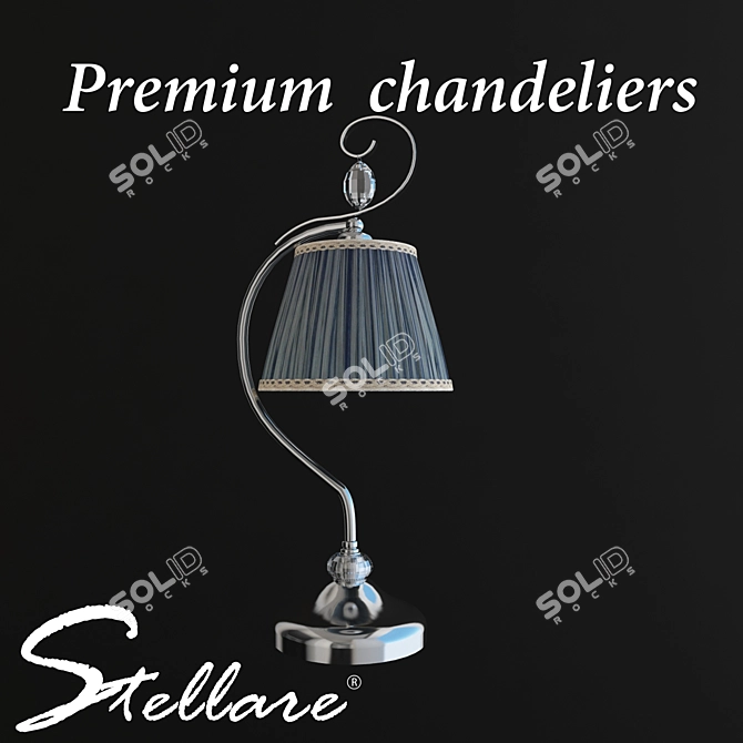 Modern Chrome Table Lamp 3D model image 1