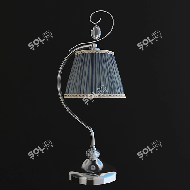 Modern Chrome Table Lamp 3D model image 2