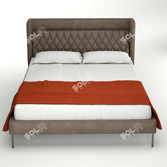 Modern Lipp Bed by Living Divani 3D model image 2