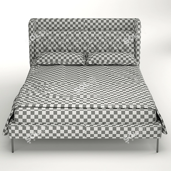 Modern Lipp Bed by Living Divani 3D model image 3