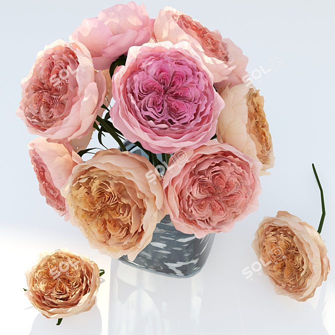 Eternal Love Juliet Roses 3D model image 2