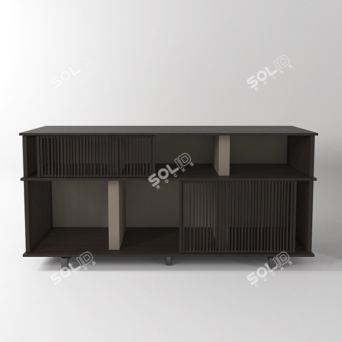 Lloyd Low Wood Cabinet 3D model image 2