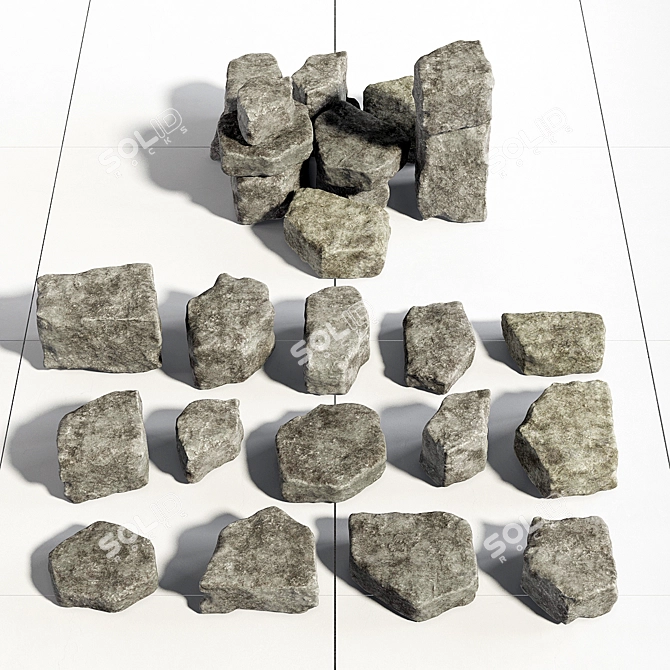 Rockstone Collection: High-Quality 3D Models 3D model image 1