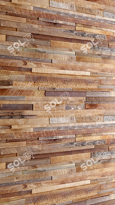 Rustic Wood Wall Art 3D model image 2