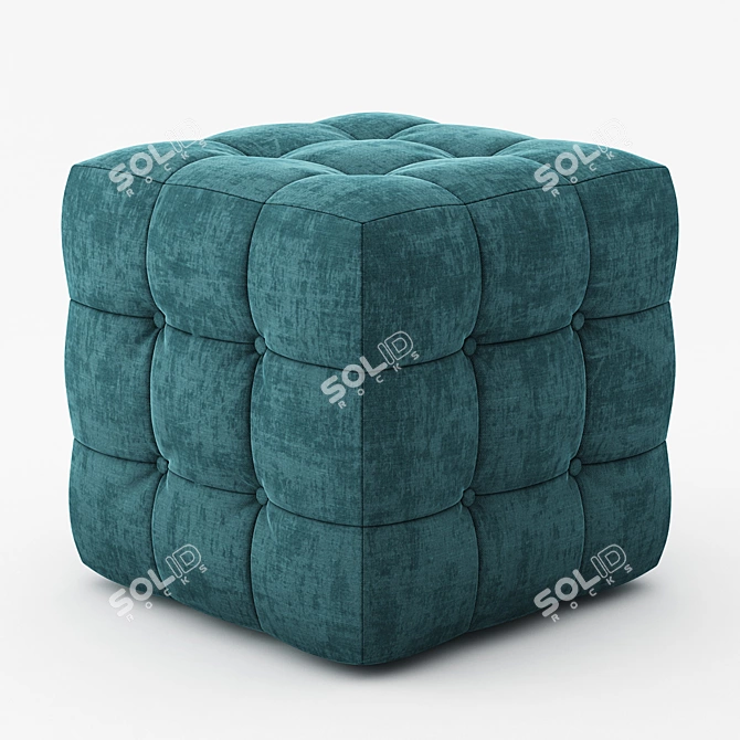 Modern Cube Pouf: 3ds max Compatible 3D model image 1