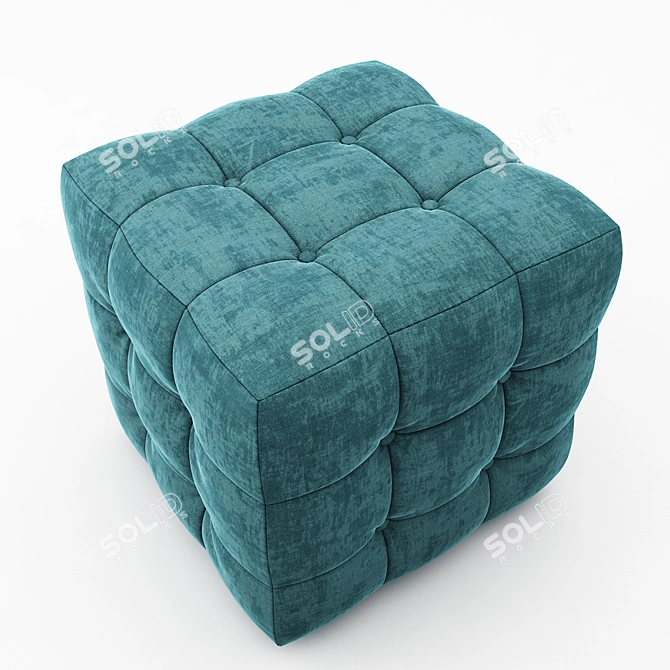 Modern Cube Pouf: 3ds max Compatible 3D model image 2