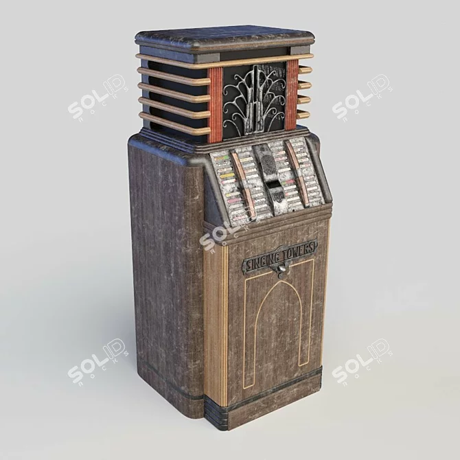 Melodic Gemstone Music Box 3D model image 1