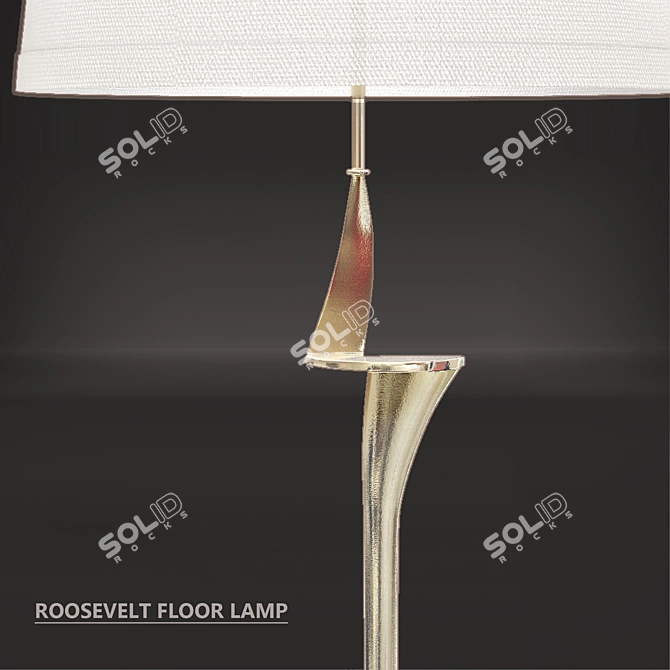 Elegant Roosevelt Floor Lamp 3D model image 3