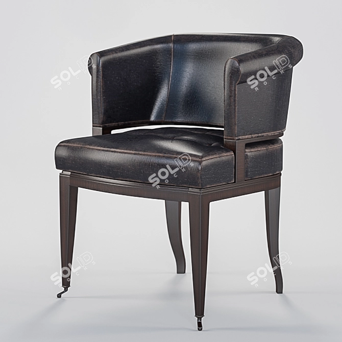 Luxury Leather George Smith Chair 3D model image 1